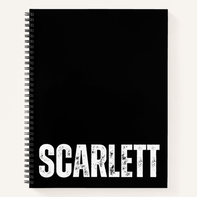 Personalised Notebook with Scarlett (Front)