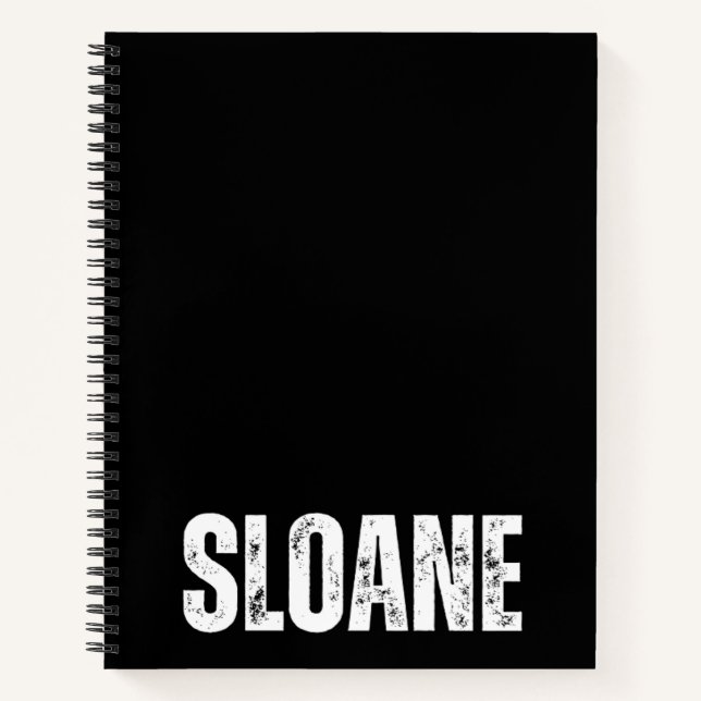 Personalised Notebook with Sloane (Front)