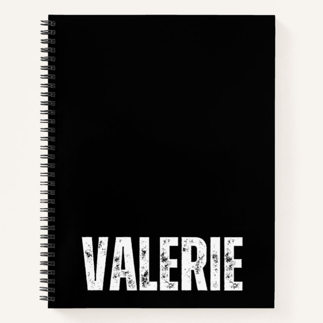 Personalised Notebook with Valerie (Front)