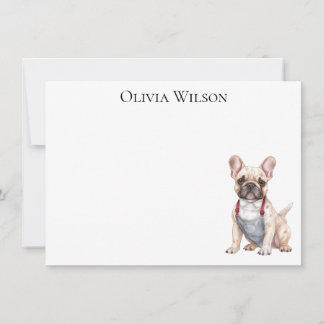 Personalised notecards with French Bulldog
