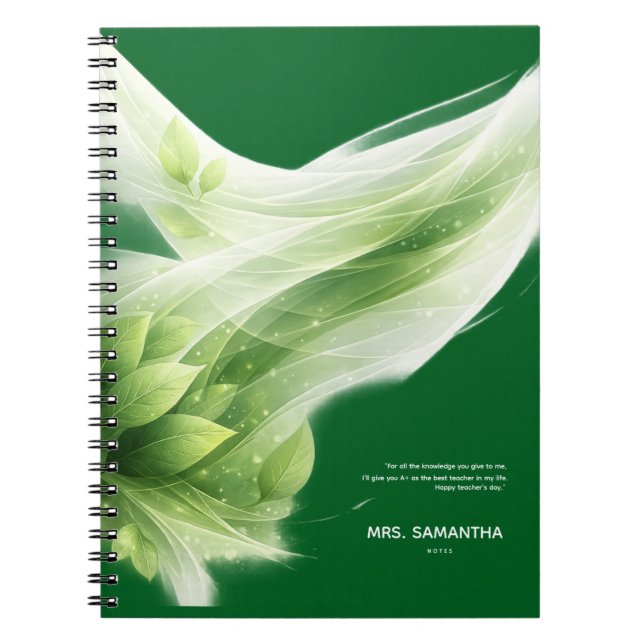 Personalised noteotebook Design for teacher's day  Notebook (Front)