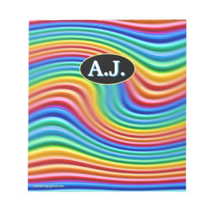 Personalised Notepad Rainbow Pride design