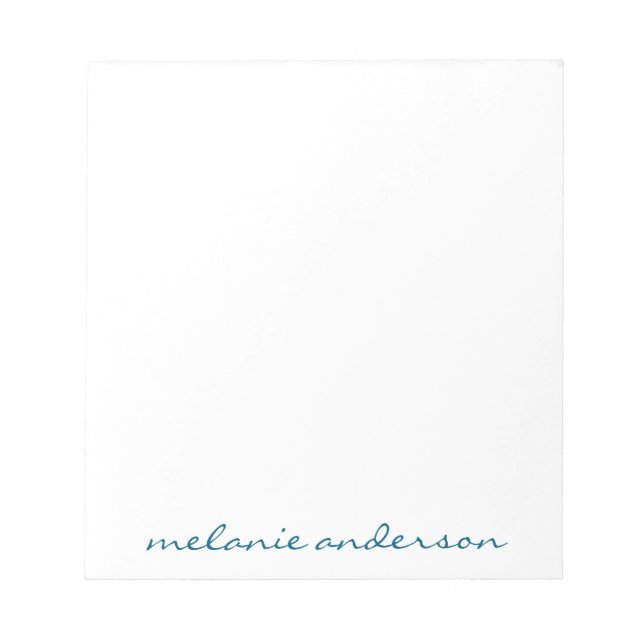 Personalised Notepad Script Name Feminine Gift (Front)