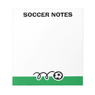 Personalised notepad with cute soccer ball design