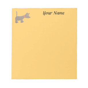 personalised notepad with dog design