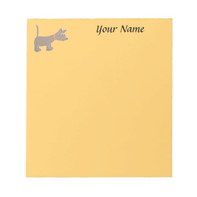 personalised notepad with dog design (Front)