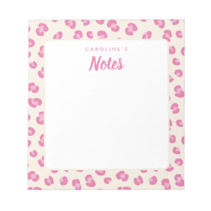 Personalised Notes Pink Print Notepad