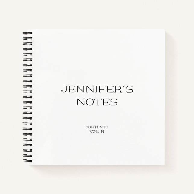 Personalised Notes with Name Notebook (Front)