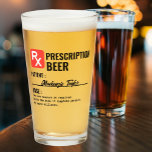 Personalised Novelty Prescription Drink Glass<br><div class="desc">Novelty Prescription Drink Personalised Patient glass from Ricaso -  change text to suit your needs. A perfect personal gift idea - add the 'patients' favourite drink,  their name,  and your own dose details if required or leave as is.</div>