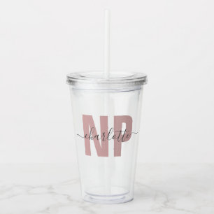 Personalised NP Nurse Practitioner Graduation Chic Acrylic Tumbler