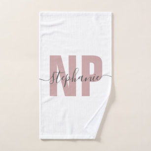 Personalised NP Nurse Practitioner Graduation Chic Hand Towel