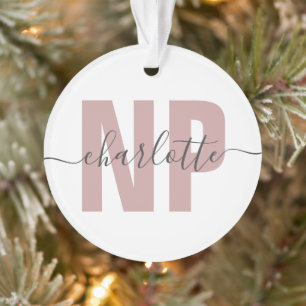Personalised NP Nurse Practitioner Graduation Chic Ornament