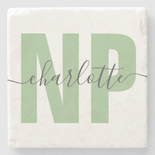 Personalised NP Nurse Practitioner Graduation Chic Stone Coaster
