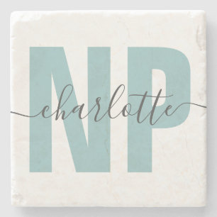 Personalised NP Nurse Practitioner Graduation Chic Stone Coaster