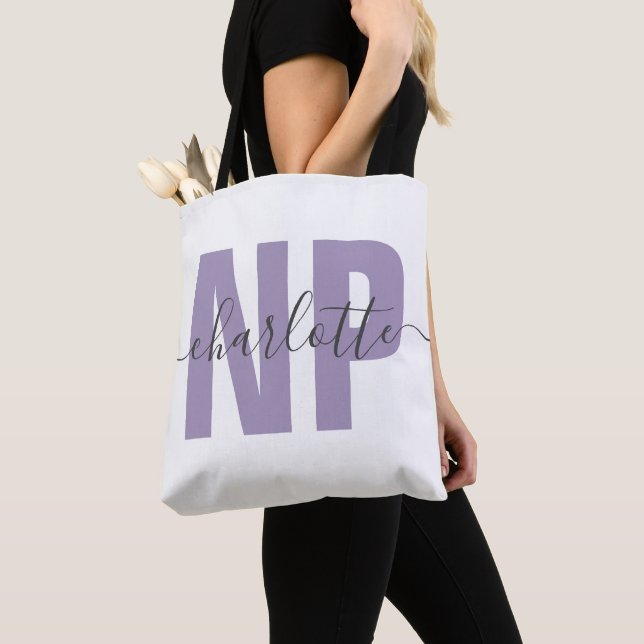 Personalised NP Nurse Practitioner Graduation Chic Tote Bag (Close Up)