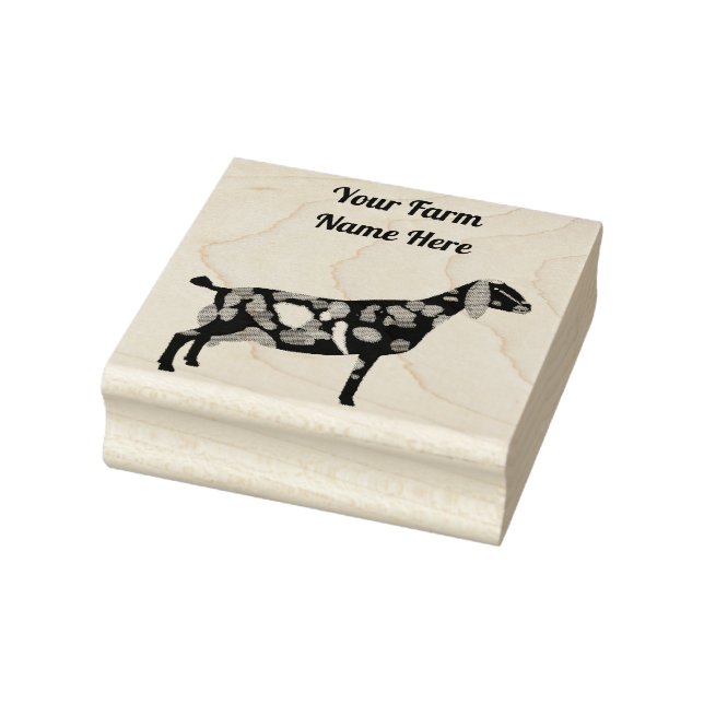 Personalised Nubian Dairy Goat Rubber Stamp (Stamp)