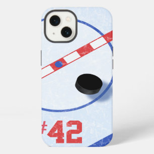Personalised Number, Centre Ice Hockey Player iPhone 13 Case
