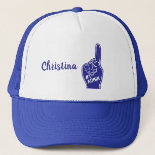 Personalised Number One Admin Foam Finger Trucker Hat