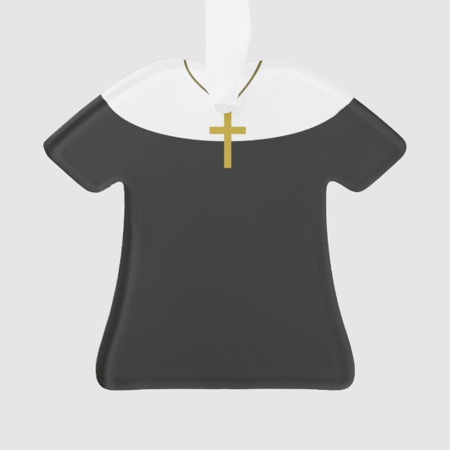 Personalised Nun Sister Christmas Ornament (Front)