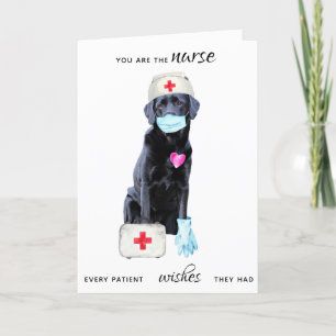 Personalised Nurse Appreciation Cute Dog Nursing Thank You Card