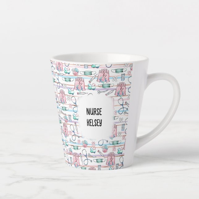 Personalised Nurse (Blonde Hair) Mug  (Right)