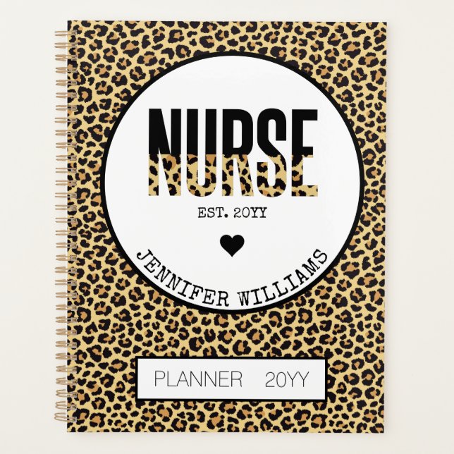 Personalised Nurse Cheetah RN Registered Nurse Planner (Front)
