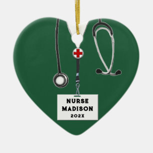 Personalised Nurse Christmas 2022 Collectable Ceramic Ornament