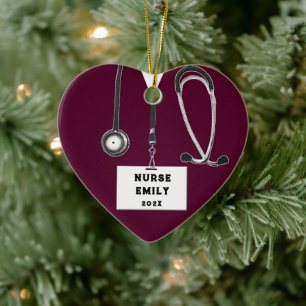 Personalised Nurse Christmas Collectable 2026 Ceramic Ornament