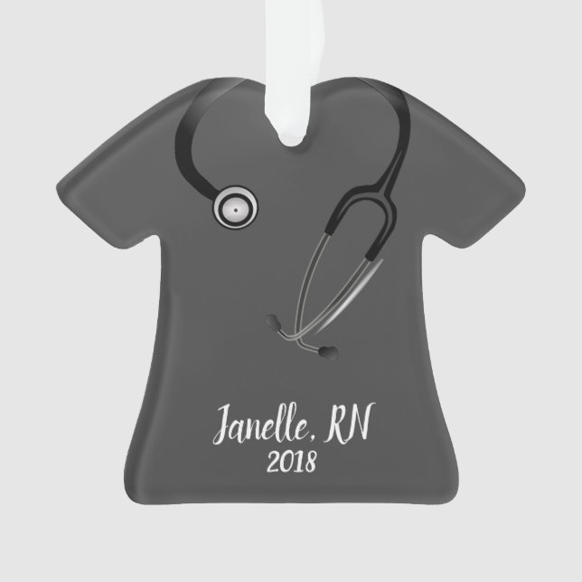 Personalised Nurse Christmas Ornament (Front)