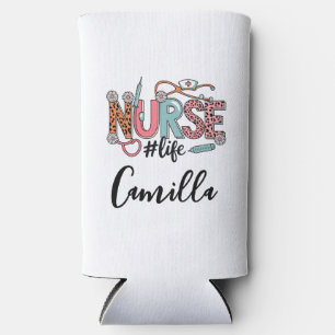 Personalised Nurse cooler with Floral Design cute
