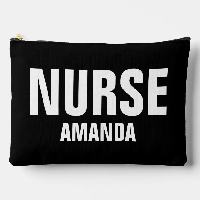 Personalised Nurse Custom Name Accessory Pouch (Front)