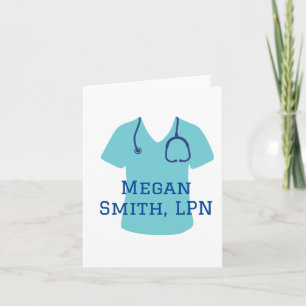 Personalised Nurse/Doctor Scrubs Graduation Card