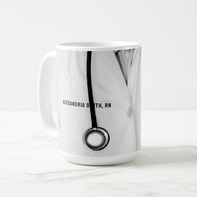 Personalised Nurse gift Coffee Mug (Front Left)