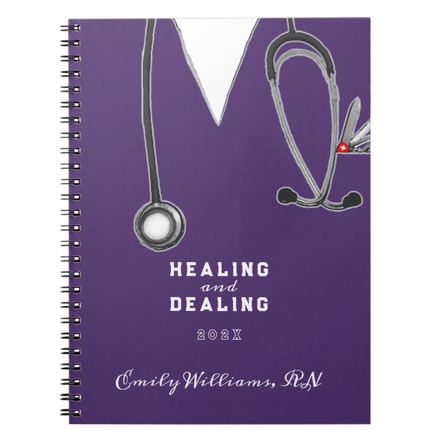 personalised nurse gift ideas notebook (Front)
