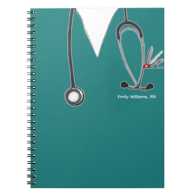 personalised nurse gift ideas notebook (Front)