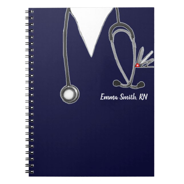 personalised nurse gift ideas notebook (Front)