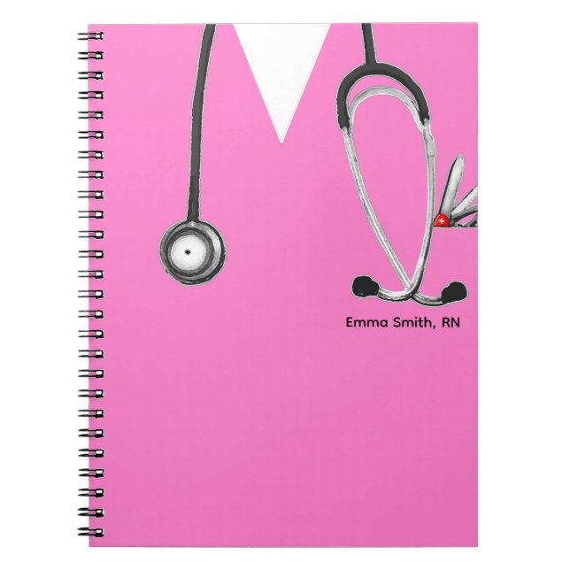 personalised nurse gift ideas notebook (Front)