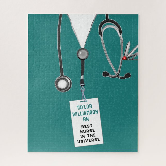 Personalised Nurse Gift Jigsaw Puzzle (Vertical)