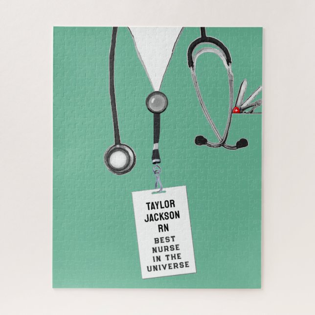 Personalised Nurse Gift Jigsaw Puzzle (Vertical)