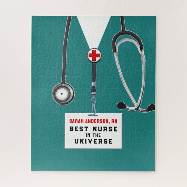 Personalised Nurse Gift Jigsaw Puzzle (Vertical)