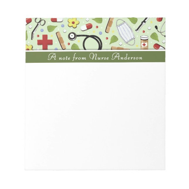 Personalised Nurse Gift Notepad (Front)