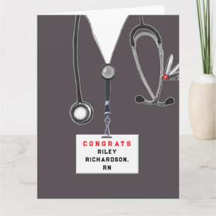 Personalised Nurse Graduation Congrats Card