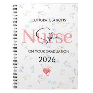 Personalised Nurse Graduation Congratulations Notebook