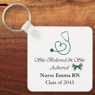 Personalised Nurse Graduation Key Ring