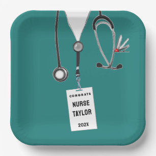 Personalised Nurse Graduation Paper Plates