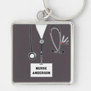 personalised nurse keepsake key ring