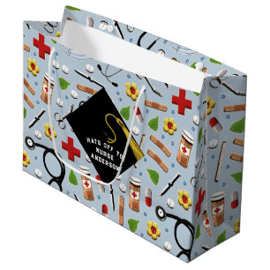 personalised nurse large gift bag