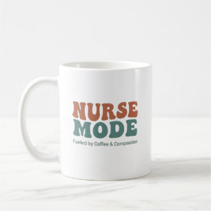 Personalised Nurse Mode Retro Typography Coffee Mug