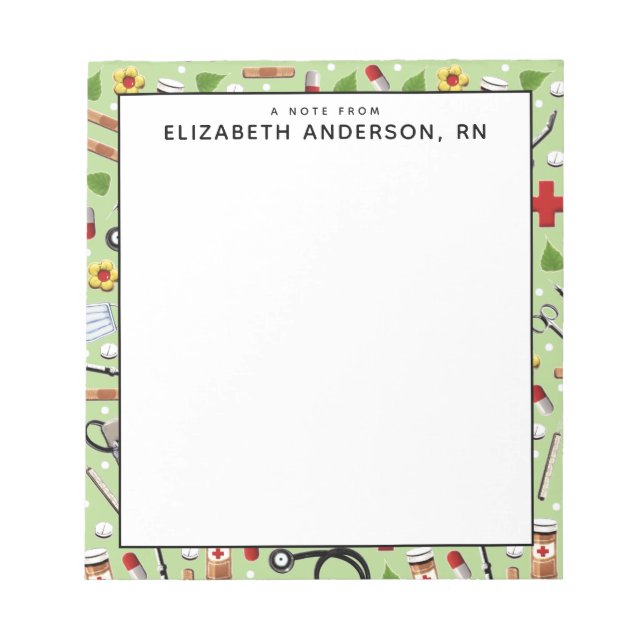 personalised nurse notepad (Front)