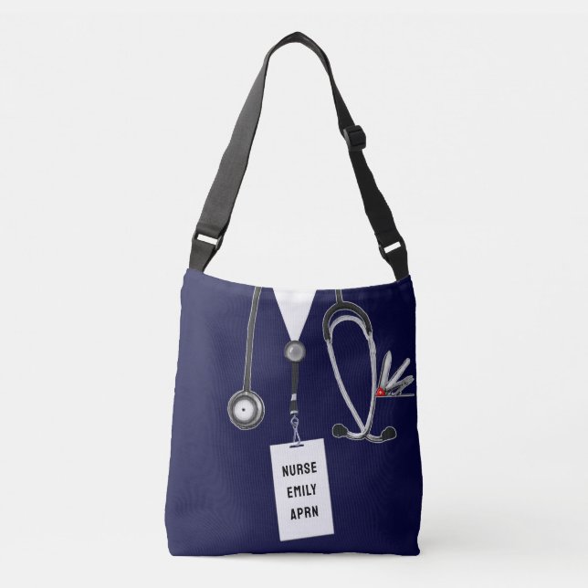 Personalised Nurse Novelty Crossbody Bag (Front)